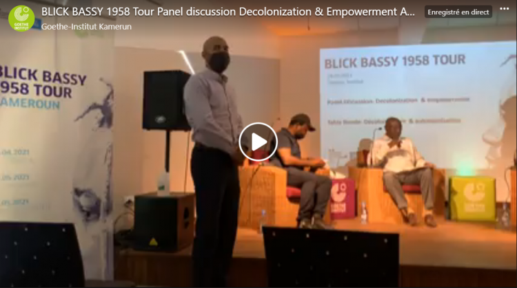 BLICK BASSY 1958 Tour Panel discussion Decolonization & Empowerment Avec BLICK BASSY, Jean-Pierre Bekolo, Hermine Yollo et Joseph Owona Ntsama